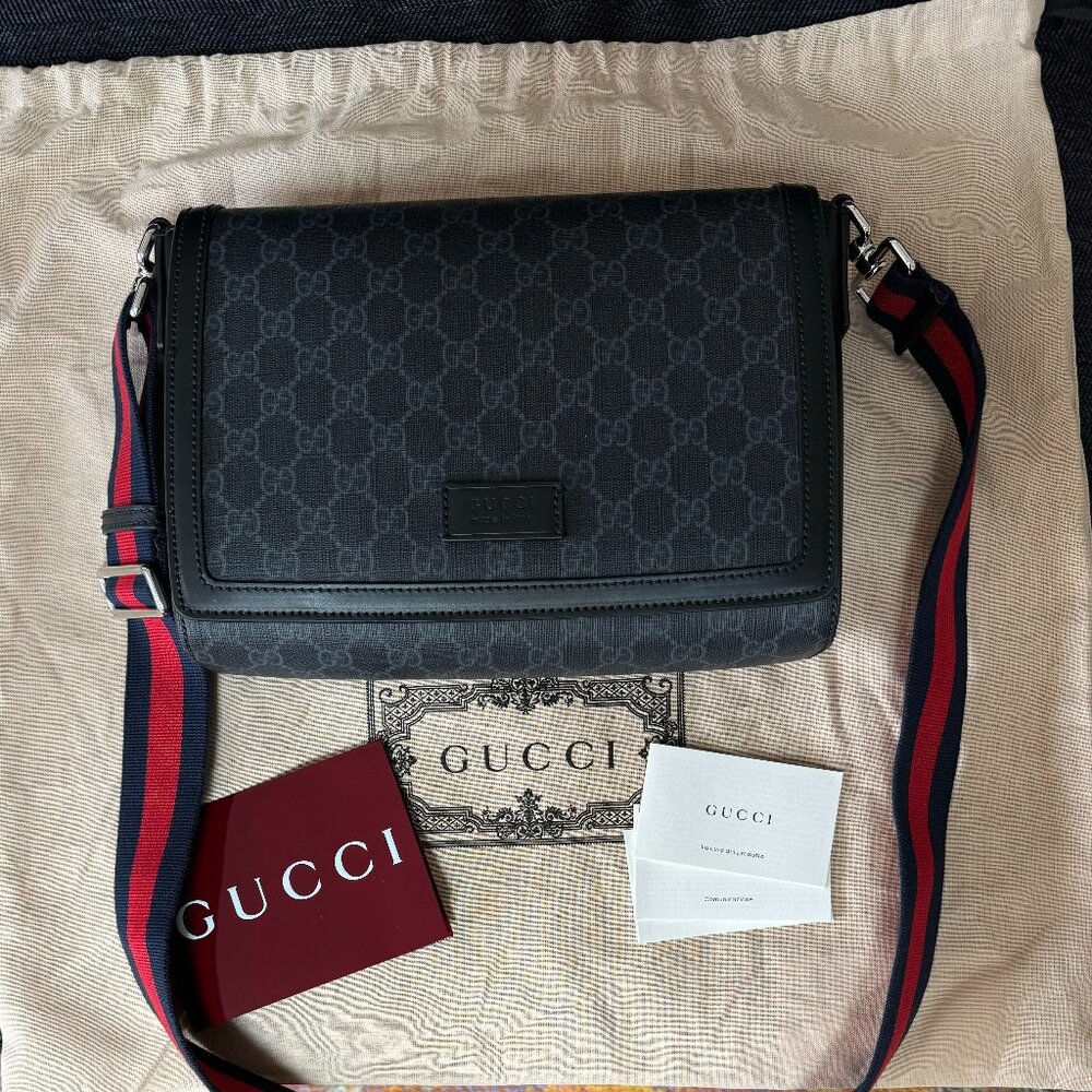 Gucci Messenger Bag Supreme Canvas & Leather 2024